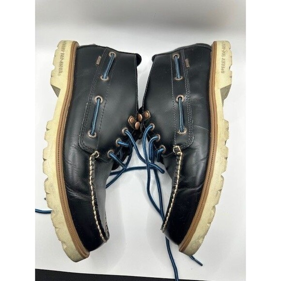 Sperry Authentic Original Chukka Navy Blue Leather Boat Shoe /  Mens 7.5 main image 5